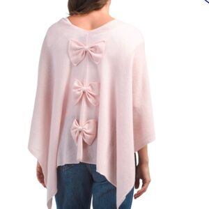 Hannah Rose NWT Cashmere poncho in pink O/S